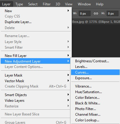 Creating a New Curves Adjustment Layer