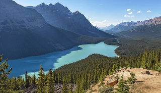 The magnificent Peyto Lake in the Canadian Rockies, made with the 24-70mm lens