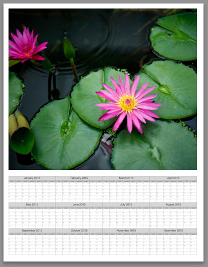 Create a calendar in the Lightroom Print module