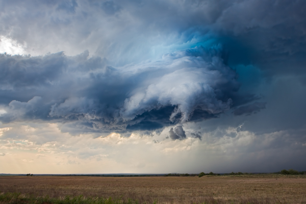 An image of a rotating wall cloud from the storm I described in the paragraph above. This was actually my first storm to ever photograph. 
