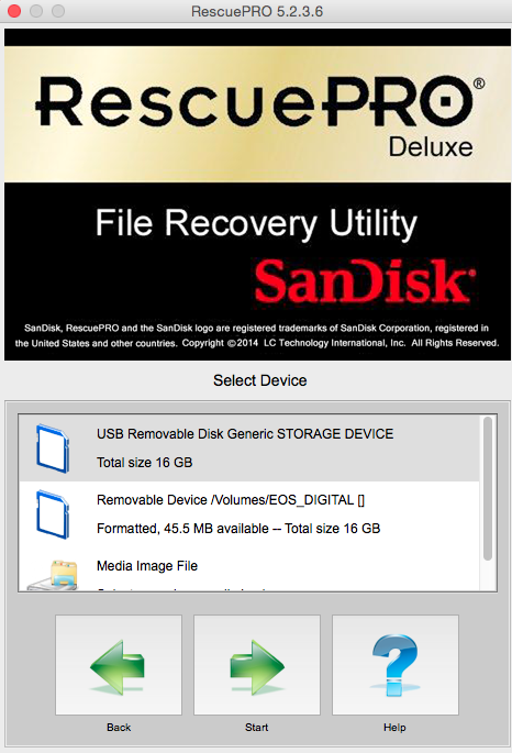 SanDisk Recovery PRO memory card recovery