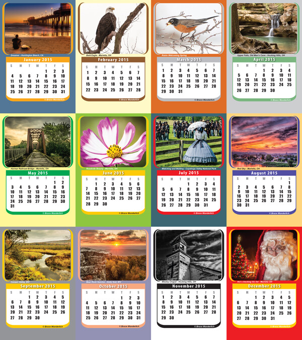 My 2014  "crop" in my 2015 desk calendar