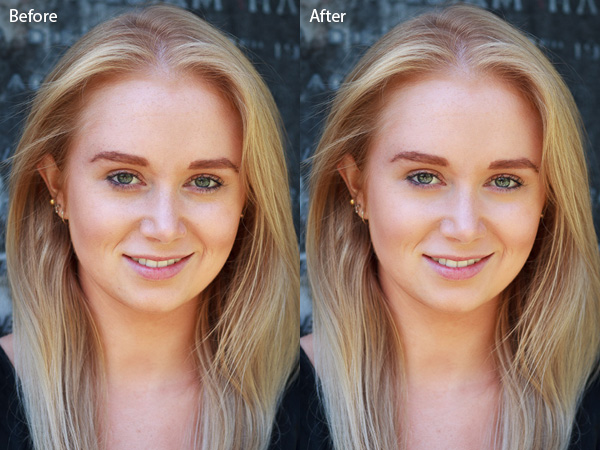how to retouch a portrait with the adjustment brush in