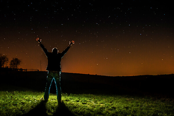30 second exposure at ISO 800. In this image the ISO was increased to shorten the exposure to 30 second any exposure longer then that would cause a noticeable blur on the stars. Light Painting was applied from the front of the subject without letting the light shine directly back at the camera.