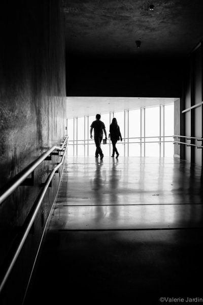 Capturing the right gesture or step is a key element in a successful silhouette in street photography.