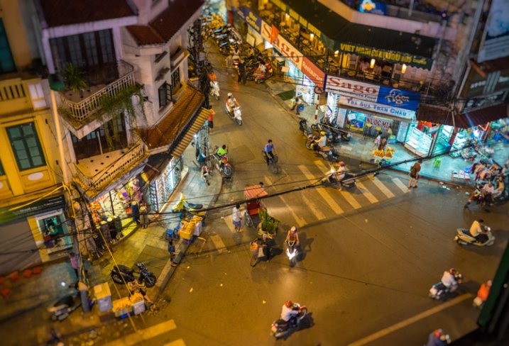 Corner Street in Hanoi