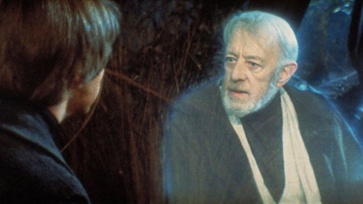 Luke Skywalker and Obi-Wan Kenobi discussing the importance of perspective.