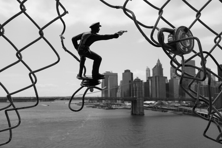 Police, Manhattan Bridge.