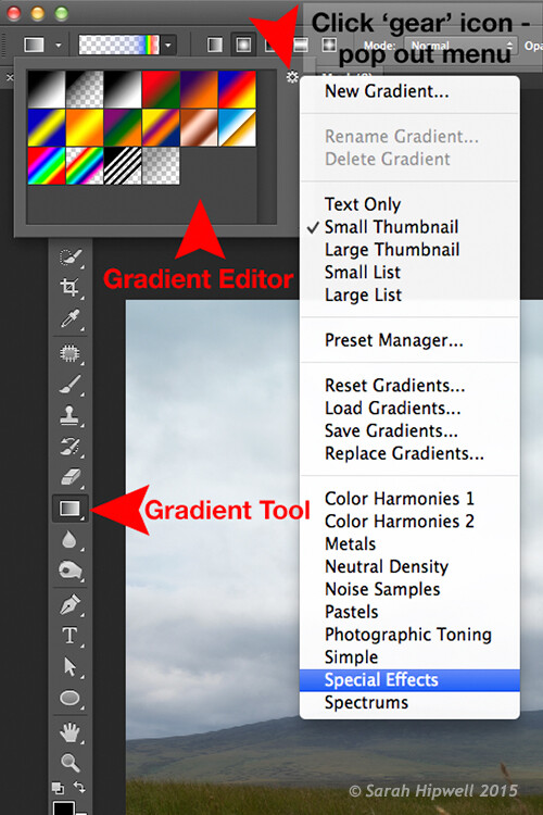 3 Fun Ways to Enhance Your Landscape Images in Photoshop 2 Gradient-editor-pop-out-menu-special-effects