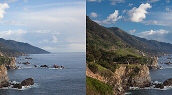 Photo of Big Sur: Example of sky enhancement using Lightroom