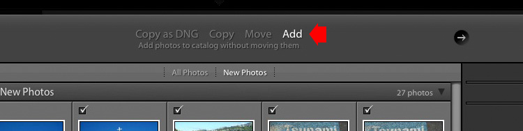 Importing photos into Lightroom