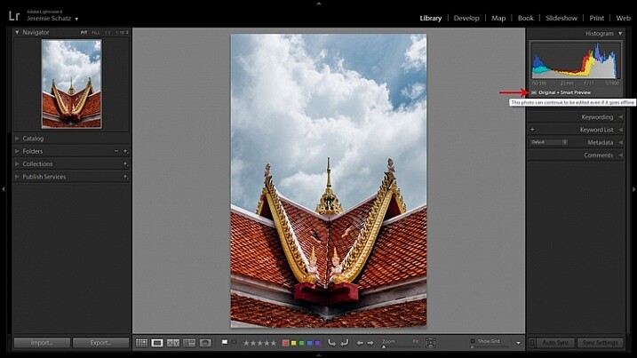 Lightroom's Smart Preview feature