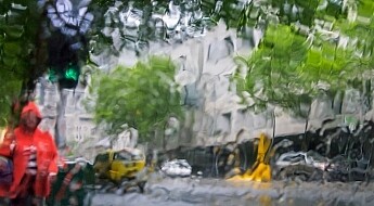 Melbourne Australia in the rain