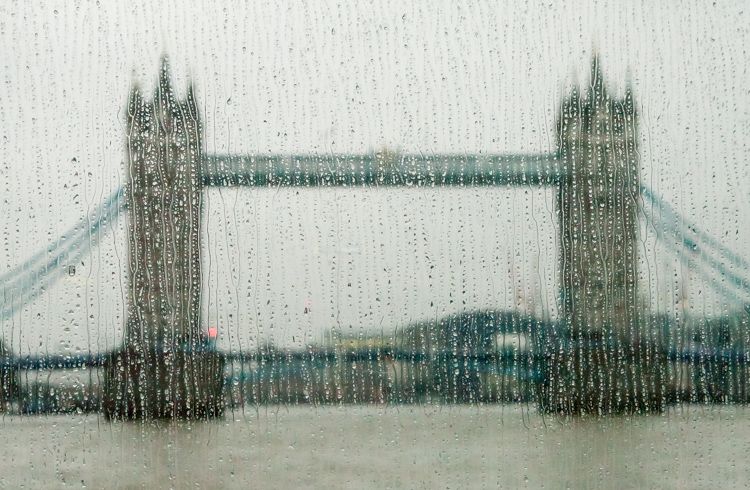 Tower Bridge London in the rain