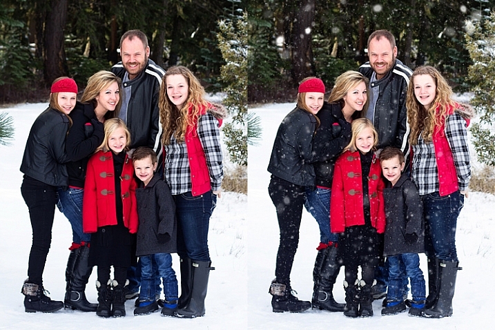 Original image on the left, final image using PPA Winter Wonderland on the right. 