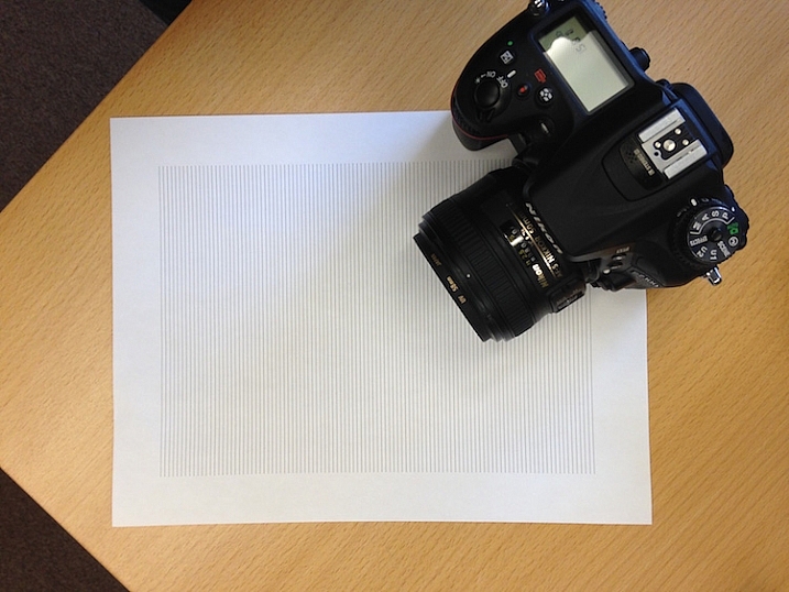 Test your camera's focus sensors with nothing but a lined piece of paper.