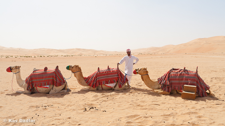 A local camel handler in Empty Quarter in Liwa Oasis