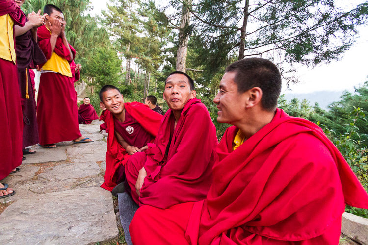 Monk Debates, Jakar, Bhutan