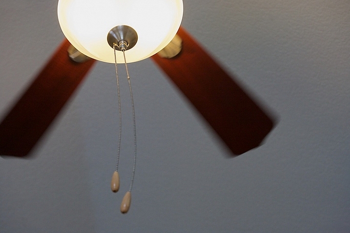Practice shutter speed using a ceiling fan/
