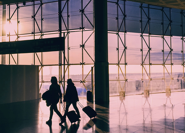 Again, looking for clean shapes to create a striking silhouette in an airport.