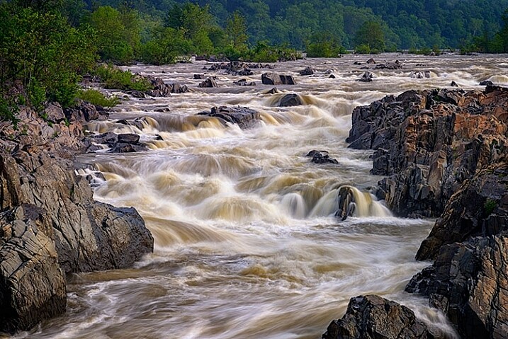 Landscape image using a slow shutter speed and wide angle lens.