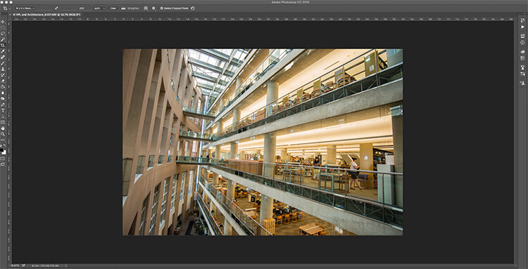 Adaptive Wide Angle tool screen