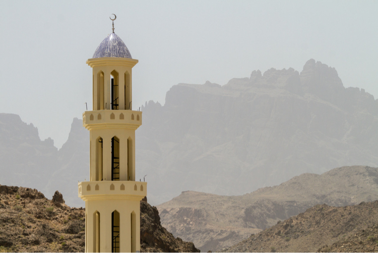 Minaret of a mosque in Oman