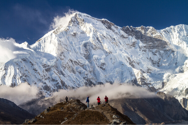 Photographers and Cho Oyu, Nepal