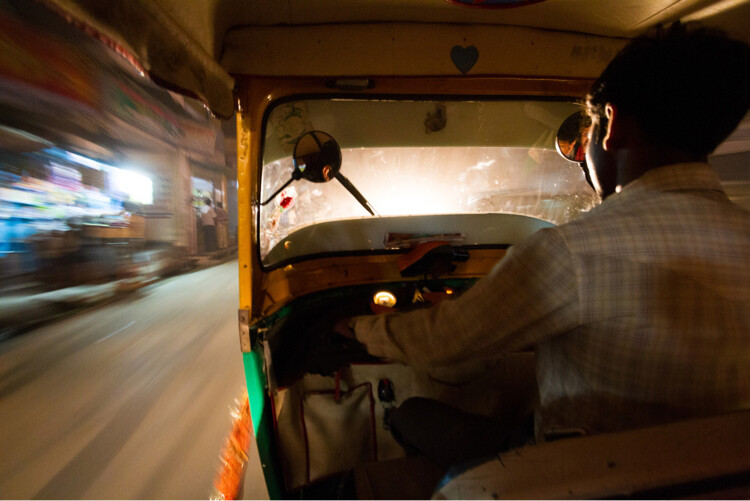 Tuk-tuk ride at night