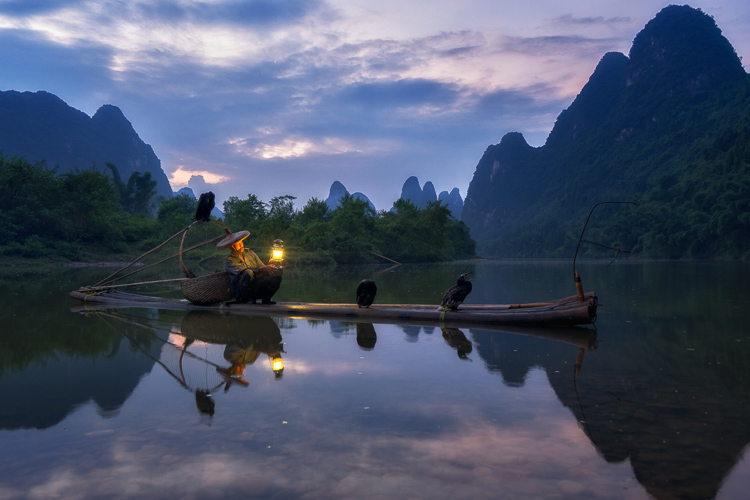 Fisherman in Xingping China
