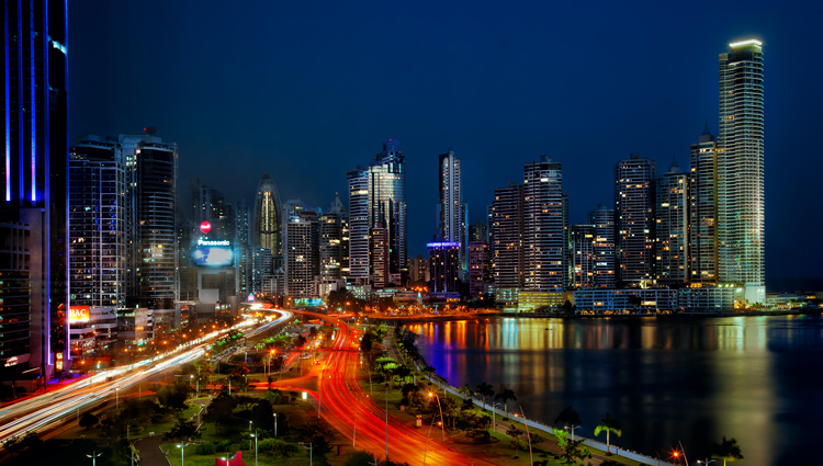Panama City, Panama from the Intercontinental Hotel (shot through glass)
