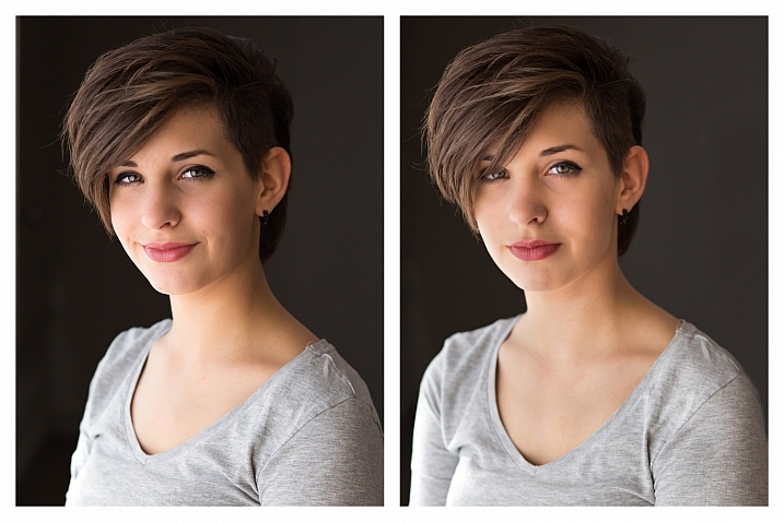 natural light portrait setup with and without reflector