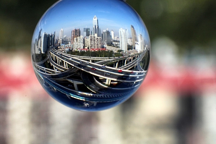 Images that work well as a wide angle photo also work well inside a crystal ball.