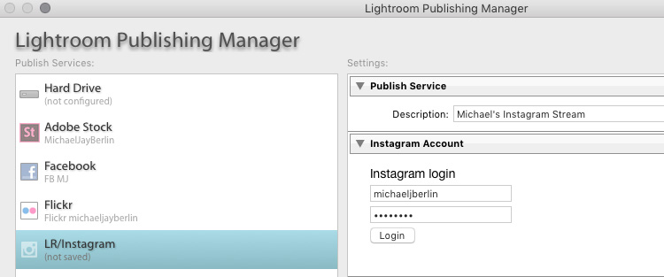 Setting up the LR/Instagram Plug-In