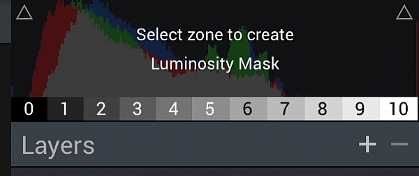 Aurora HDR 2017's Zone System Luminosity Masking.