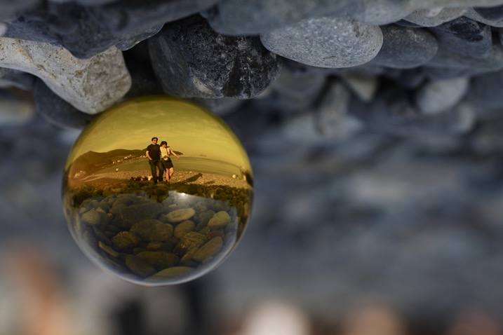 glass ball landscape photography