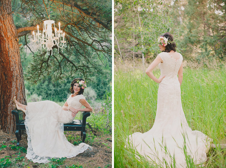 bridal portrait outdoors