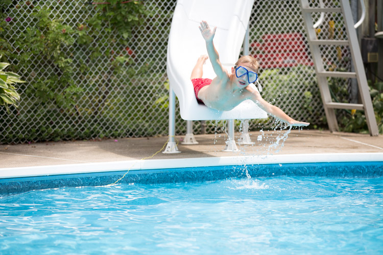 This young man loved to swim. So we chose to shoot some portraits at the pool. 