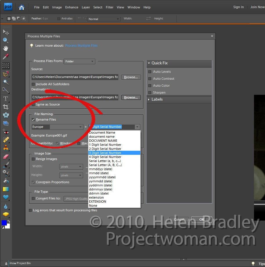 Batch Processing In Photoshop Elements