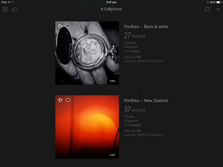 Lightroom mobile and Lightroom web