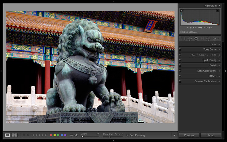 Lightroom Develop module